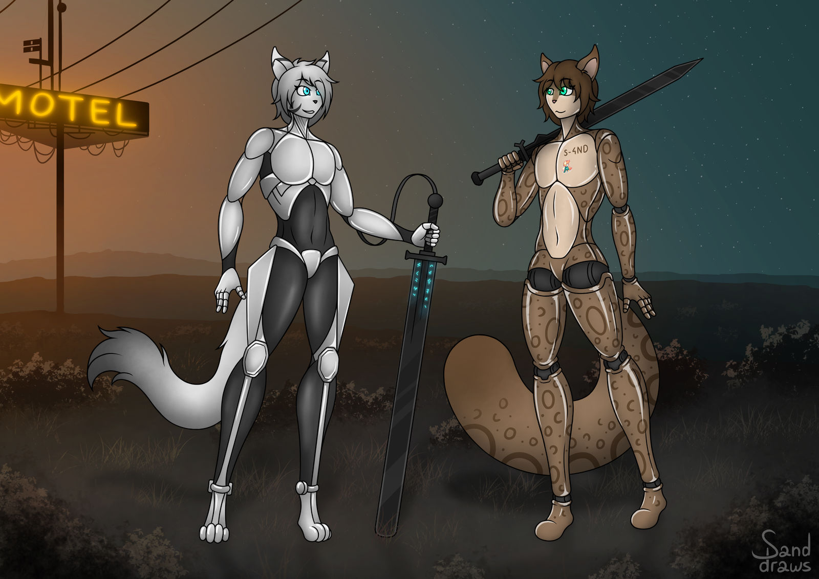 Sand and Cornyx Androids